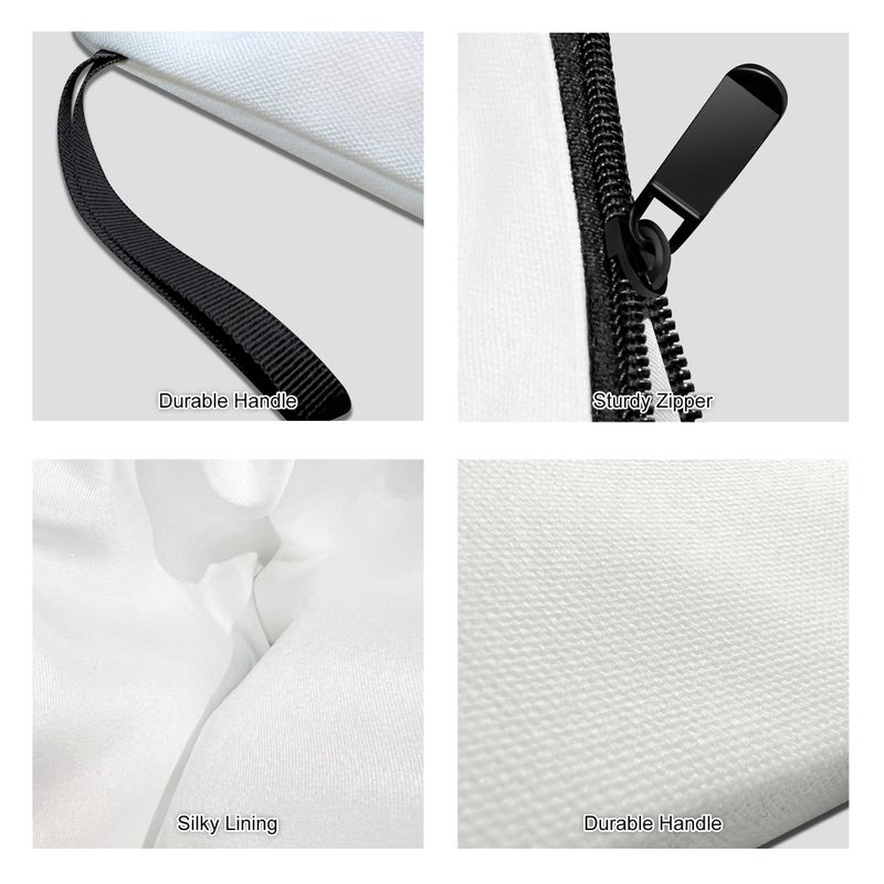 Vavabox A-Z Personalized Makeup Bag Birthday Gifts for Women Mom Gifts for Best Friend Bride Bridesmaid Cosmetic bag (C  White) - Image 3